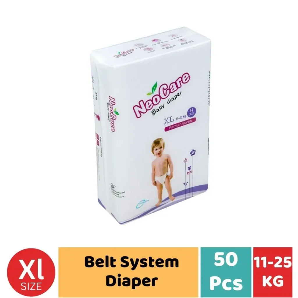 Neocare Premium Belt Diaper XL size (11-25 Kg) 50 Pcs